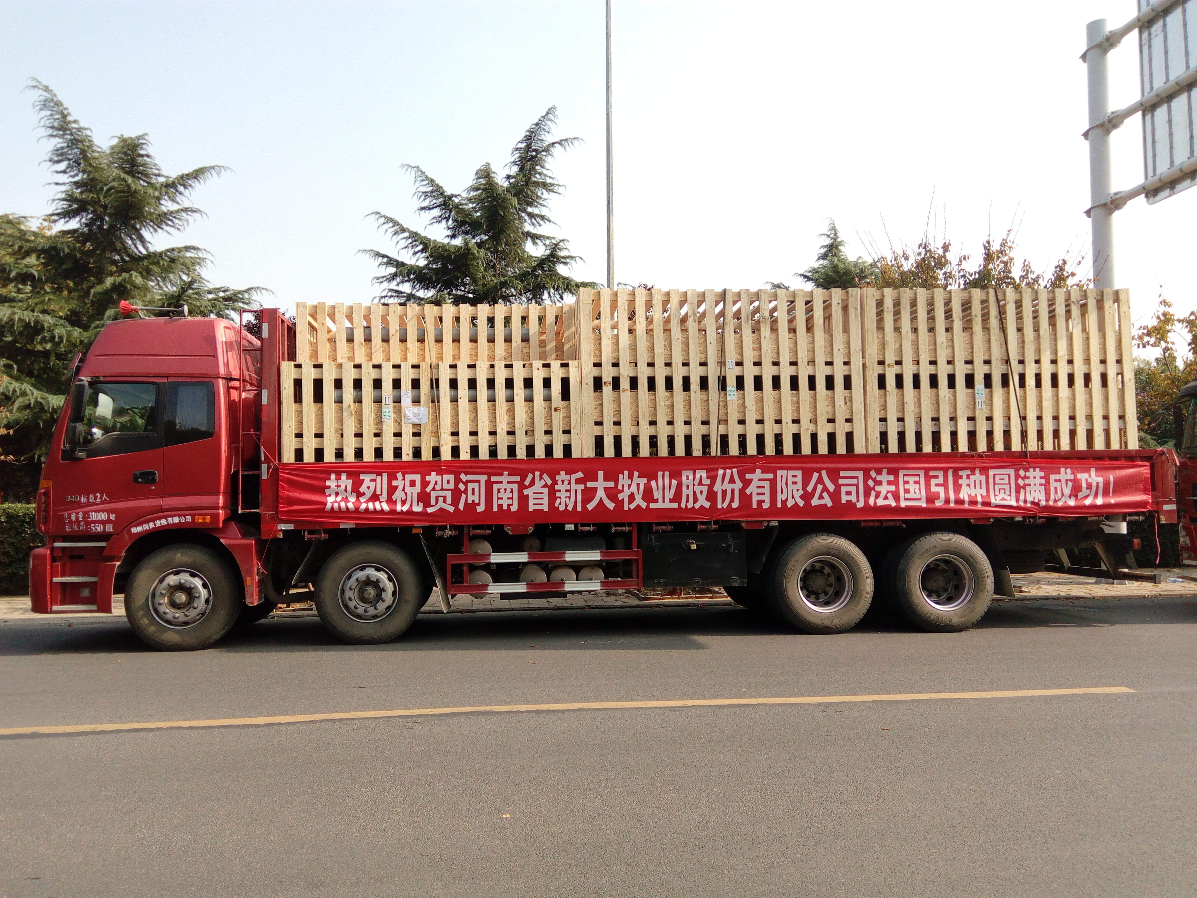 Arrivée animaux Xinda 2017 camion